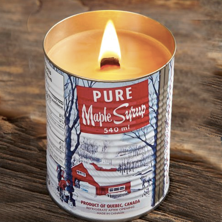 Maple Candle with Wood Wick