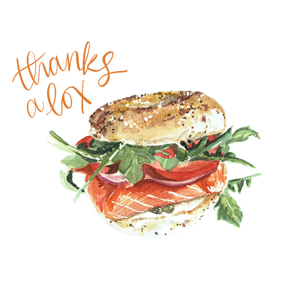 Niki Kingsmill Greeting Card - Thanks a Lox