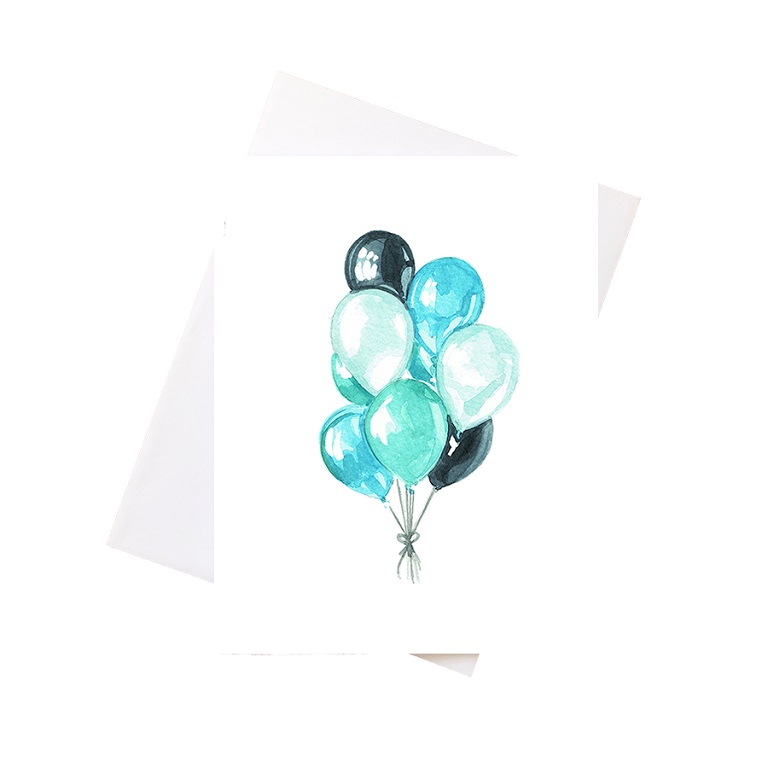 Niki KIngsmill Greeting Card - Baby Balloons - Image 2