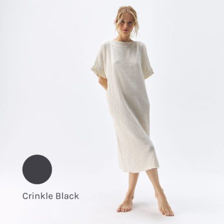 Pokoloko Crinkle Balloon Dress - Black