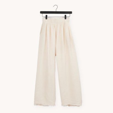 Pokoloko Crinkle Palazzo Pants - Cream
