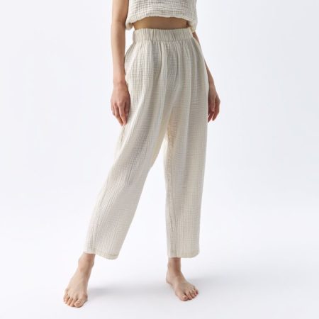 Pokoloko Crinkle Slouchy Pants - Cream