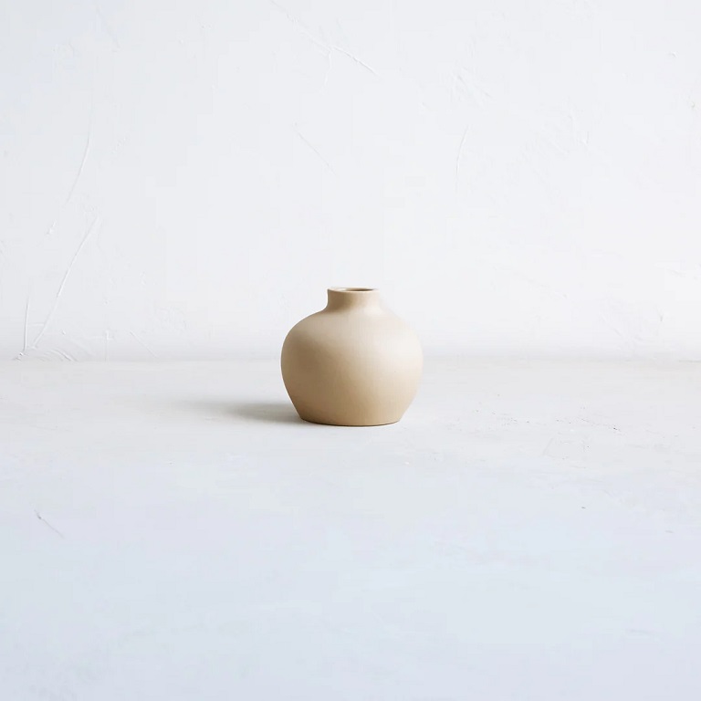 Floral Society Ceramic Blossom Vase - Sand - Image 4