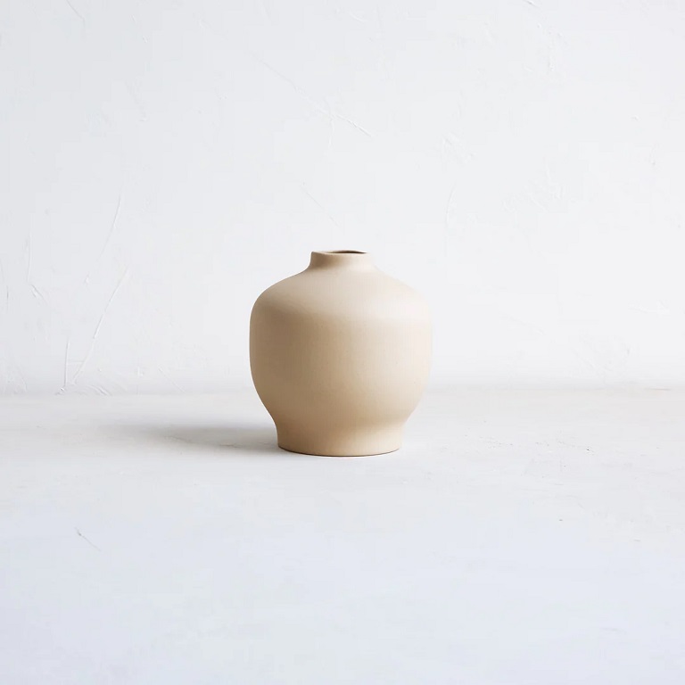 Floral Society Ceramic Blossom Vase - Sand - Image 3