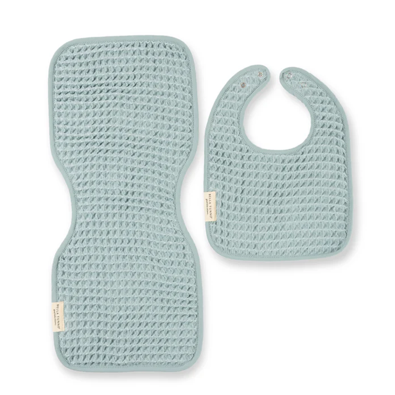 Bella Tunno Baby Bib & Burp Cloth Set - Fog - Image 2