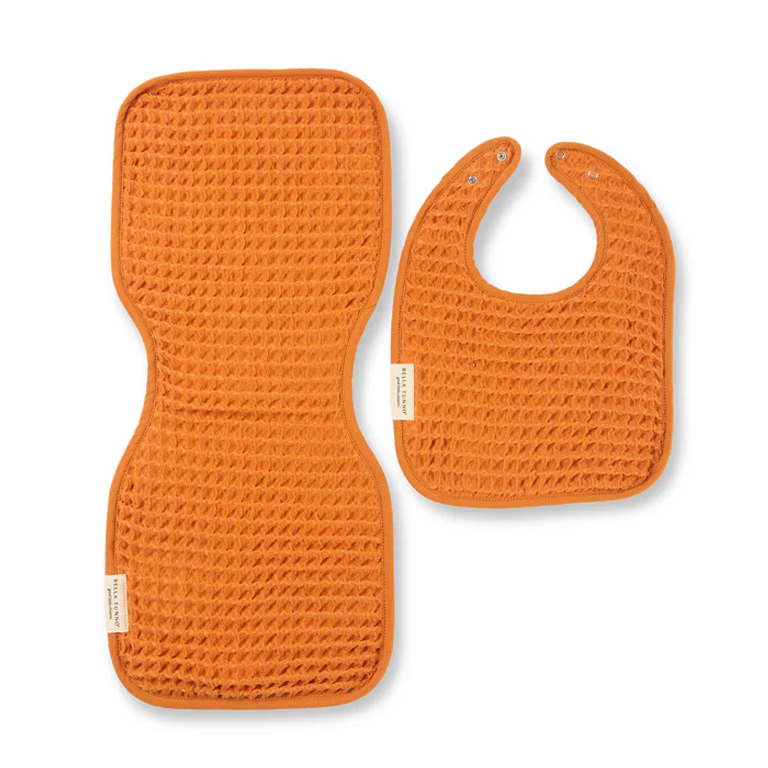 Bella Tunno Baby Bib & Burp Cloth - Pumpkin - Image 2