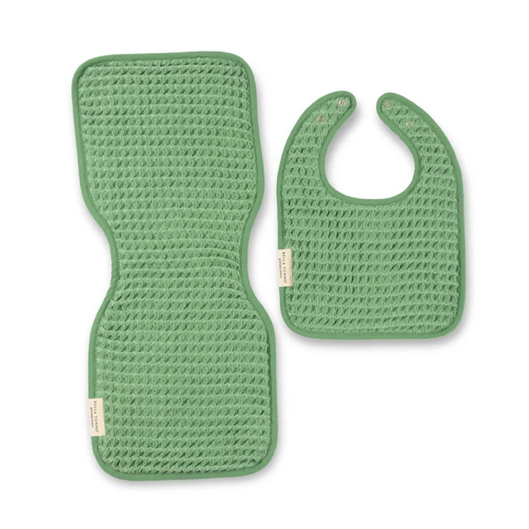 Bella Tunno Baby Bib & Burp Cloth - Sea Foam - Image 2