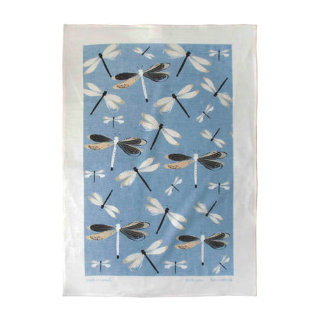 Rain Goose Tea Towel Dragonfly Blue