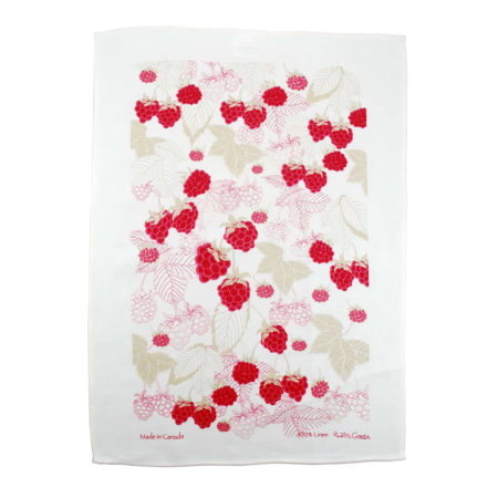 Rain Goose Tea Towel Raspberry