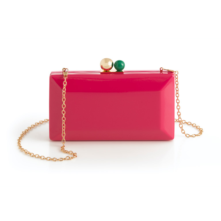 Shiraleah Clutch - Mackenzie Minaudiere Pink