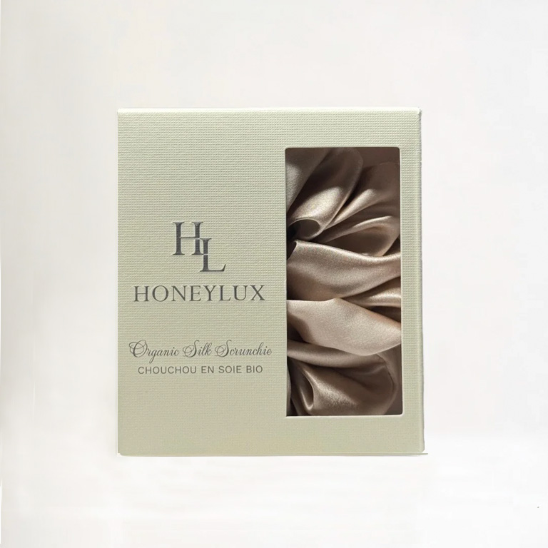 HoneyLux Silk Scrunchie - Champagne - Image 2