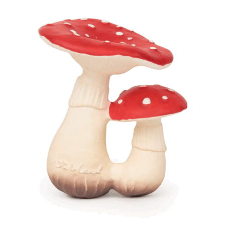Oli&Carol Teether and Bath Toy - Spot the Mushroom