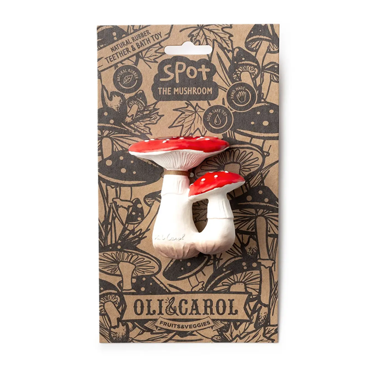 Oli&Carol Teether and Bath Toy - Spot the Mushroom - Image 2