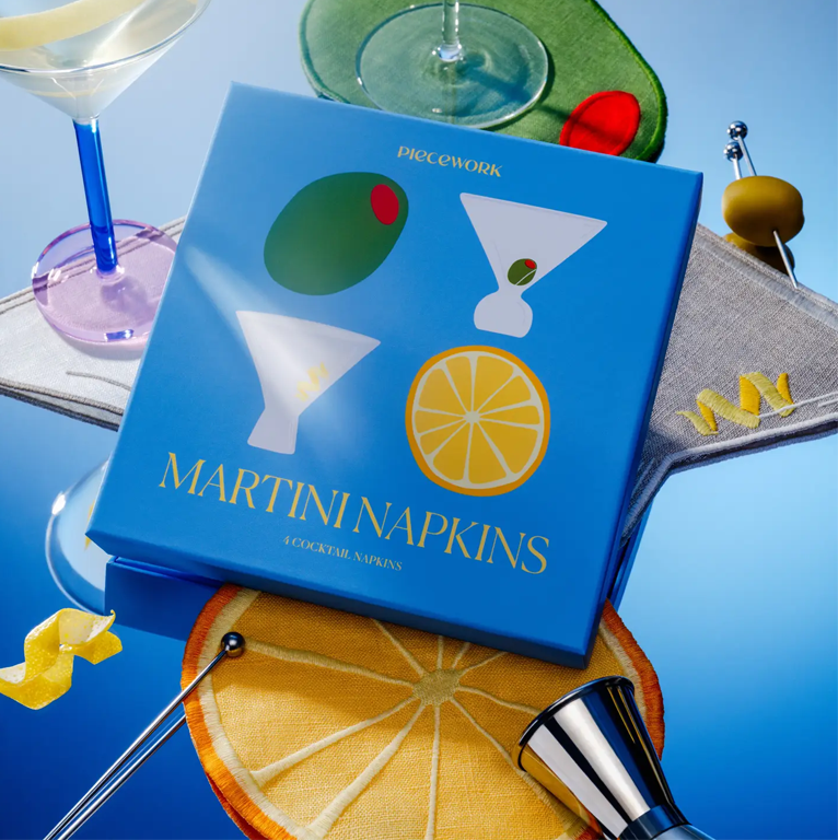 Piecework Puzzles Cocktail Napkins - Martini - Image 2