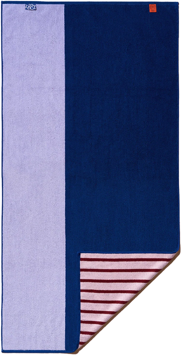 Typical Bath Towel - Two Tone Lilac and Studio Navy - Image 3