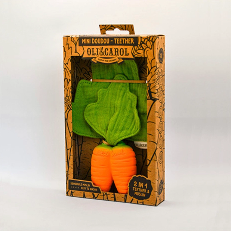 Oli&Carol Mini Dou-dou and Teether - Cathy the Carrot - Image 4