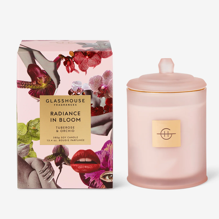 Glasshouse Fragrances Candle 380g - Radiance in Bloom