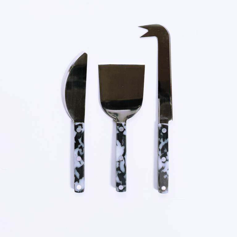 Fredericks and Mae Cheese Knife Set - Black/White