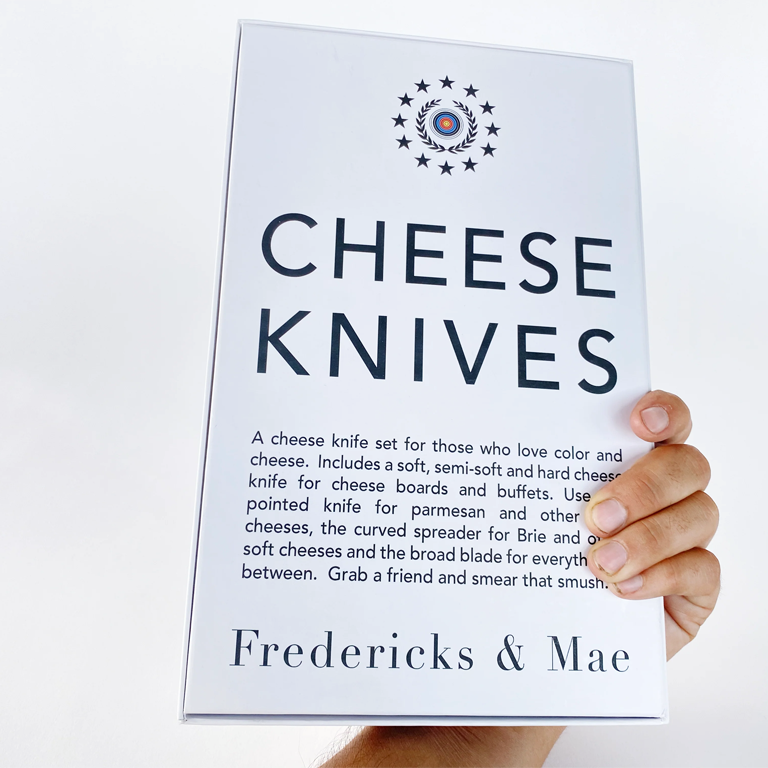 Fredericks and Mae Cheese Knife Set - Red/Yellow/Blue - Image 2