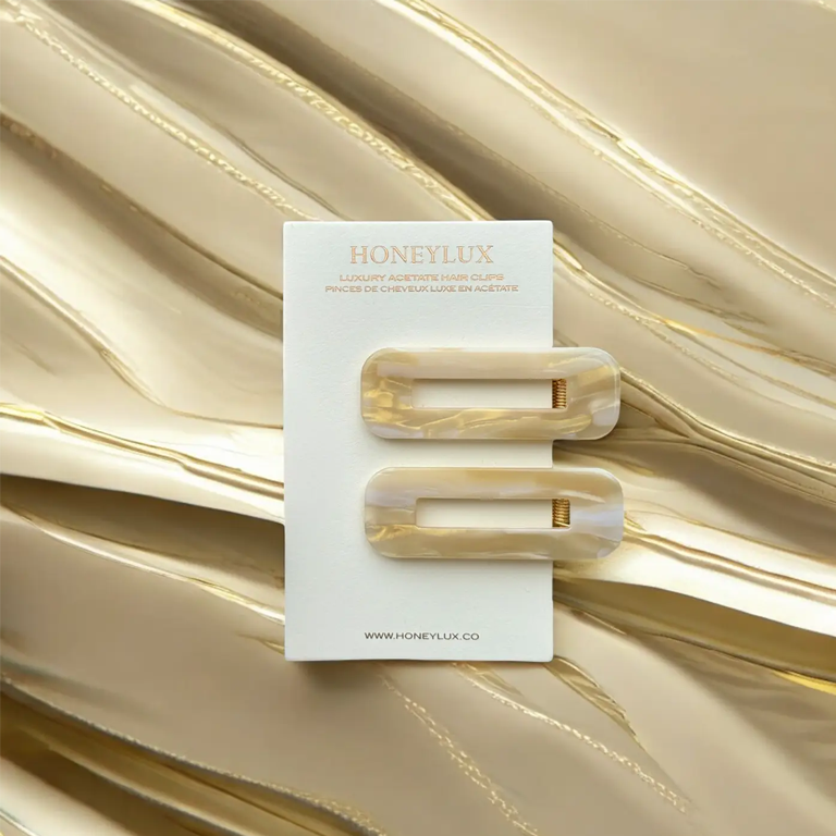 HoneyLux Duo Barrette Set - Blonde - Image 3