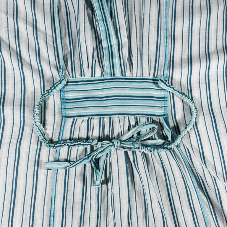 Pokoloko Sol Kaftan - Turquoise Stripe - Image 3