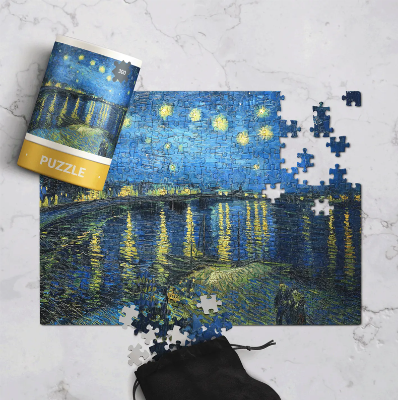 Today Is Art Day Puzzle - VINCENT VAN GOGH | Starry Night Over The Rhône - Image 2