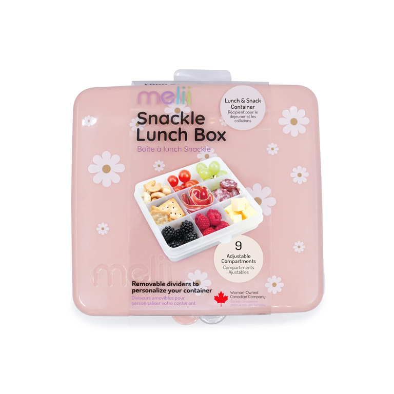 Melii Snack Lunch Box 9 Compartments - Peach Daisy - Image 2